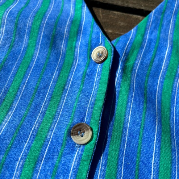 MANGO Linen stripe-print vest | Size L - Picture 7 of 13